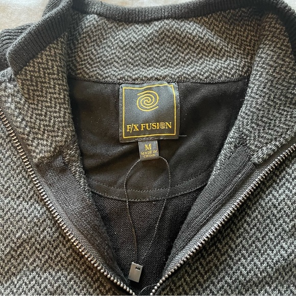 FX Fusion Men's Gray Long Sleeve Pullover Sweater Size M - Picture 9 of 12